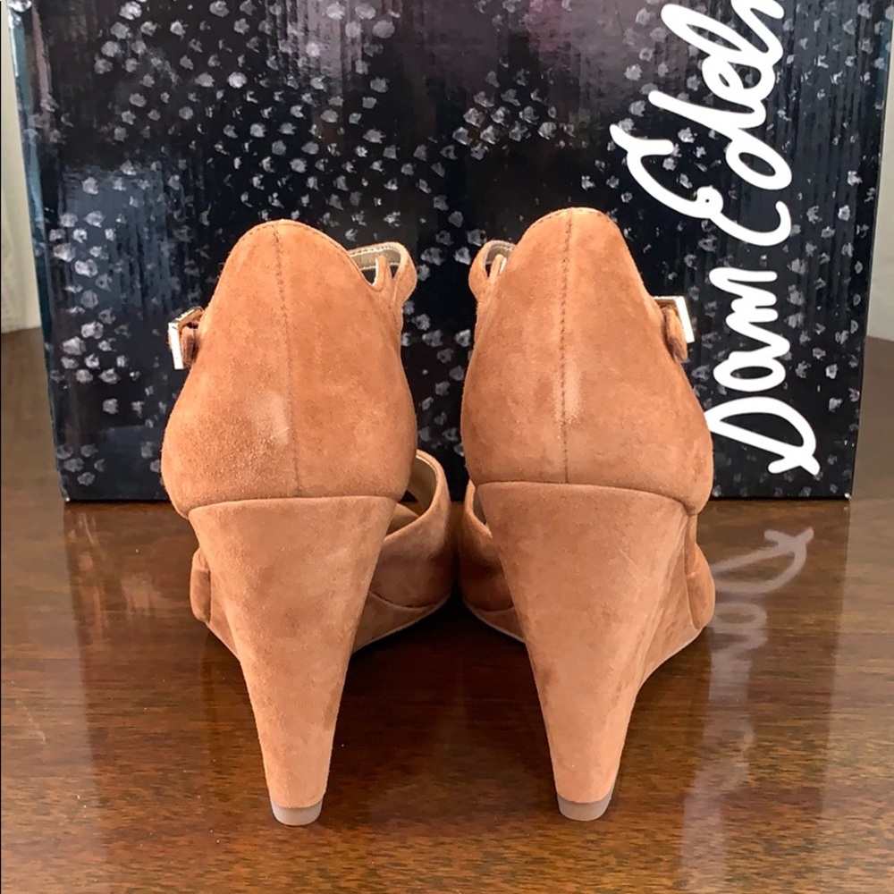 Sam Edelman NWOT Raven Open Toe Ankle Strap Wedge - Picture 6 of 8